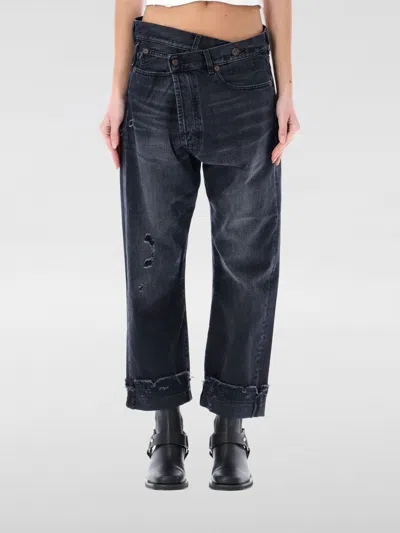 R13 JEANS R13 WOMAN COLOR BLACK,G96076002