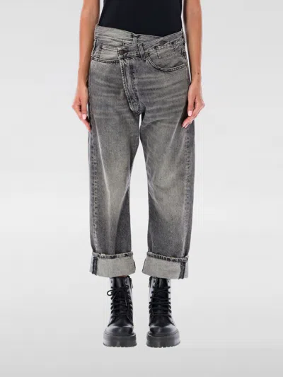 R13 JEANS R13 WOMAN COLOR BLACK,H28703002