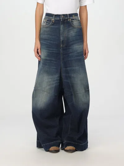 R13 Jesse Low-rise Wide-leg Jeans In Blau