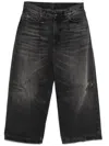 R13 Cropped Wide-leg Jeans In Wilson Black