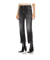 R13 Cuffed Boyfriend Jeans In Black
