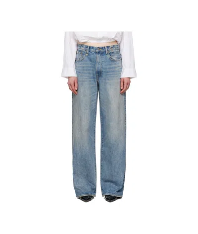 R13 Jeans With Belt Loops In Blue