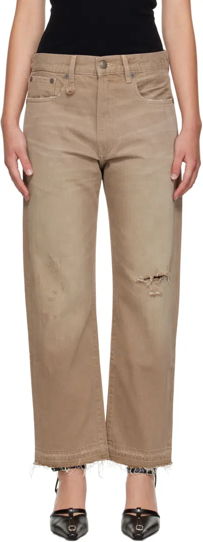 R13 Jeans With Belt Loops In Brown