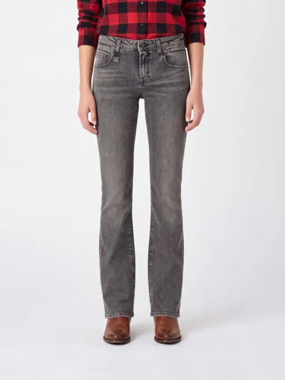 R13 Jeans Woman Color Black In Gray