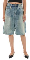 R13 Indigo Jesse Denim Shorts In Arnett Indigo