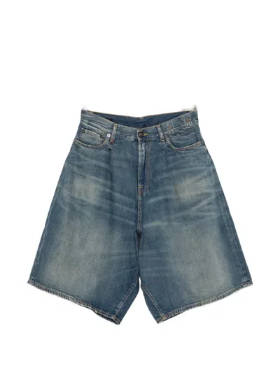 R13 Jesse Denim Shorts In Blue