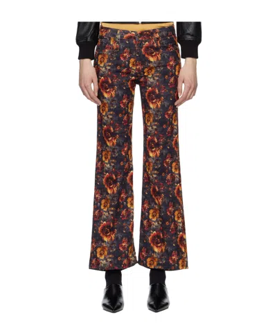 R13 Joan Flared Cropped Jeans In Black