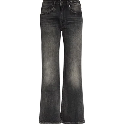 R13 Joan Kick Flare Jeans In Black
