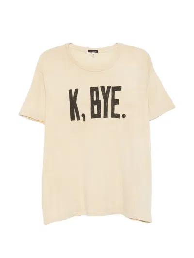 R13 K Bye Boy T-shirt In Neutral