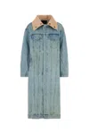 R13 Kat Long Denim Trucker Coat