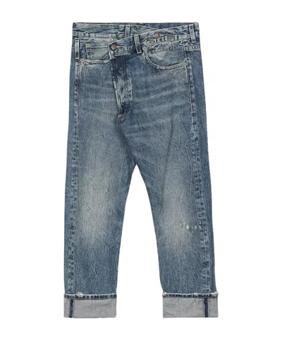 R13 Kelly Crossover Jeans In Blue