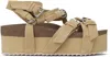 R13 Khaki Platform Sandals In Khaki