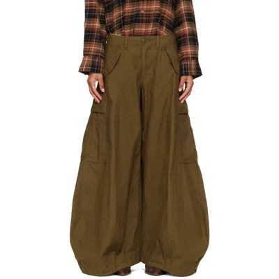 R13 Khaki Siouxsie Field Cargo Jeans In Military Green