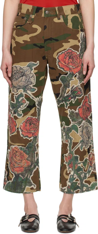 R13 KHAKI X-BOYFRIEND JEANS