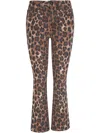 R13 Kick Fit Cropped Leopard-print Mid-rise Flared Jeans