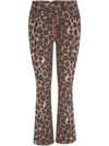 R13 Kick Fit Cropped Leopard-print Mid-rise Flared Jeans In Animal Print