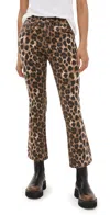 R13 Leopard Mid-rise Kick-flare Jeans In Stone Washed Leopard