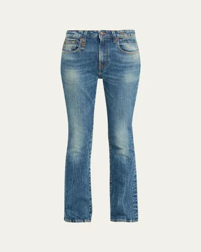 R13 Kick Fit Mid-rise Jeans In Blue