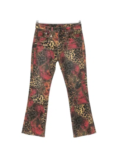 R13 Kick Leopard-print Jeans In Multi
