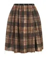 R13 Brown Knee-length Kilt Reversible Midi Skirt In Multi