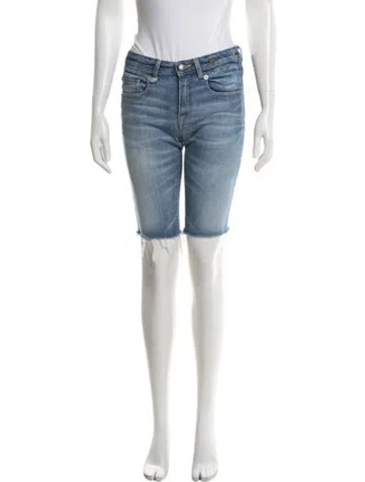 Pre-owned R13 Knee-length Shorts In Blue/white