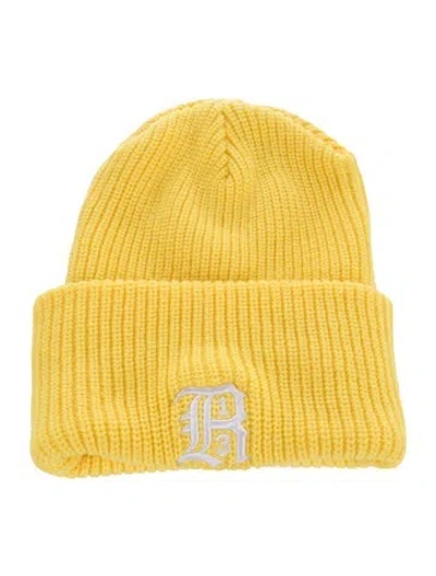 Pre-owned R13 Knitted Embroidered Beanie In Yellow