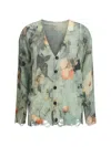 R13 Floral Pattern Cardigan In Green