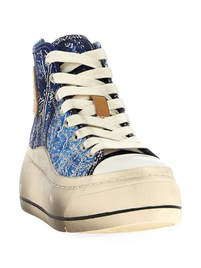 R13 Kurt Bandana Platform Sneakers In White