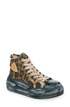 R13 Kurt High Top Sneaker In Brown Leopard