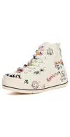 R13 Kurt High Top Sneakers Ecru In Ecru