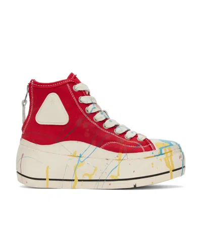 R13 Kurt High Top Sneakers In Nude