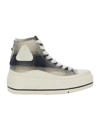 R13 Kurt High Top Sneakers In Black/white Ombre Ch