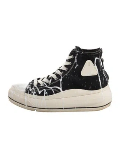 Pre-owned R13 Kurt Paint-splatter Sneakers In Black