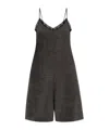 R13 Lace-trimmed Wool Playsuit In Gray