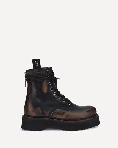 R13 Lace-up Ankle Boots In Brown