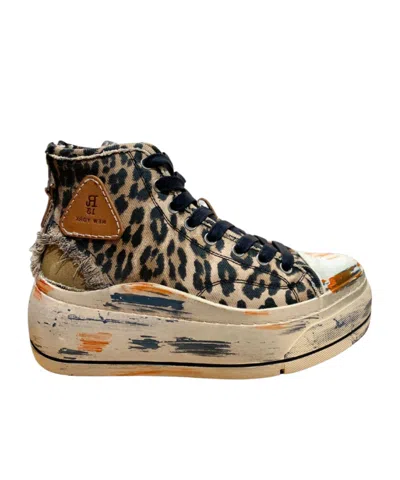 R13 Lace-up High-top Casual Shoes In Nude
