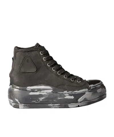 R13 Lace-up High-top Sneakers In Black