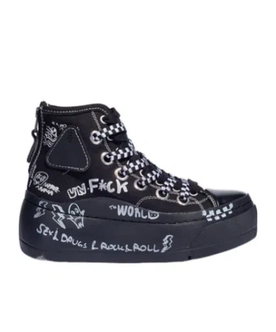 R13 Lace-up Low-cut Casual Shoes In Black