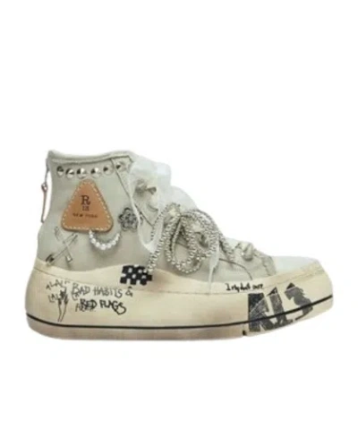 R13 Lace-up Sneakers In Silver