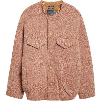 R13 Lacey Trucker Jacket In Brown