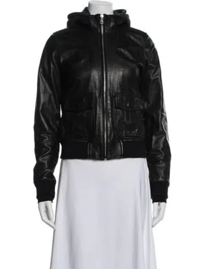 Pre-owned R13 Lambskin Bomber Jacket In Blue