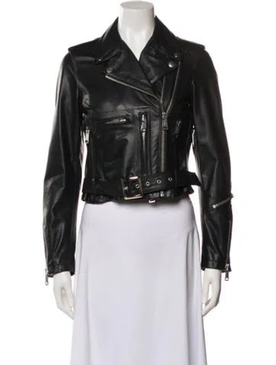 Pre-owned R13 Leather Biker Jacket In Black