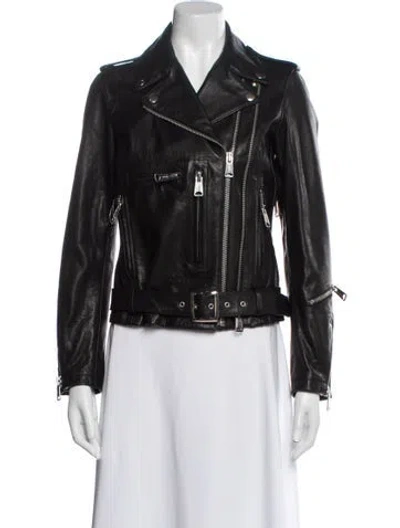 Pre-owned R13 Leather Biker Jacket In Black