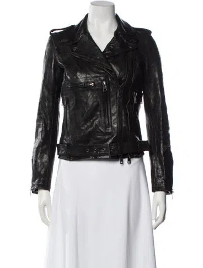 Pre-owned R13 Leather Biker Jacket In Black