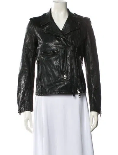 Pre-owned R13 Leather Biker Jacket In Black