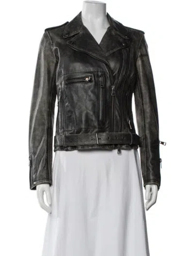 Pre-owned R13 Leather Biker Jacket In Black