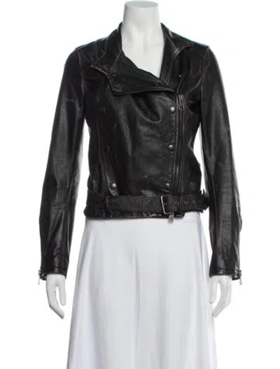 Pre-owned R13 Leather Biker Jacket In Black
