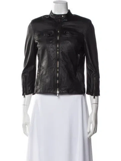 Pre-owned R13 Leather Biker Jacket In Black