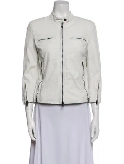 Pre-owned R13 Leather Biker Jacket In Gray