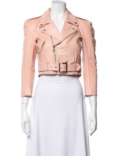 Pre-owned R13 Leather Biker Jacket In Pink